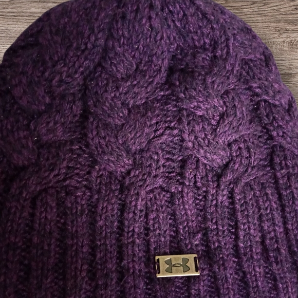 Under Armour Deep Purple Cable Knit Beanie - Picture 2 of 4
